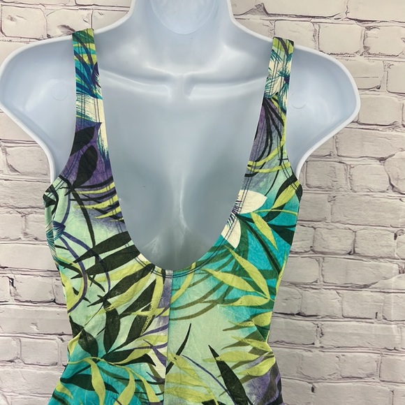 Vintage Liz Claiborne floral vacay one piece bathing suit size 12 - Picture 6 of 12